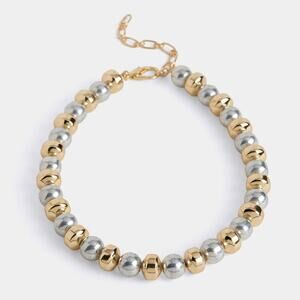Sasha Necklace Silver and Gold Tone Beads